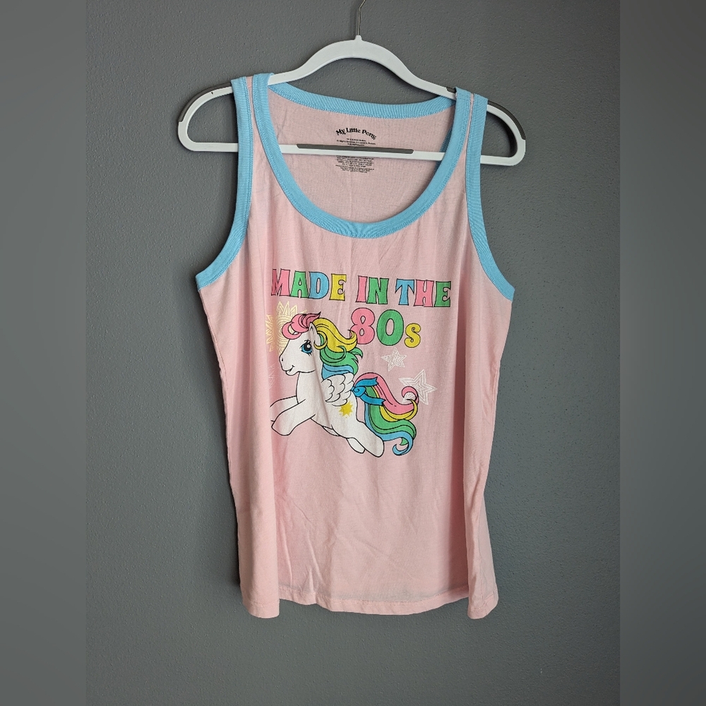 My Little pony light blue and pink tank top size 0x 20x27